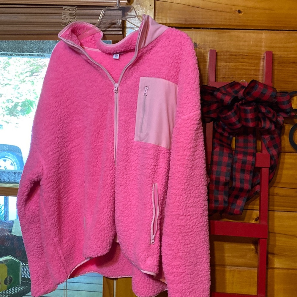 Pink Sherpa jacket